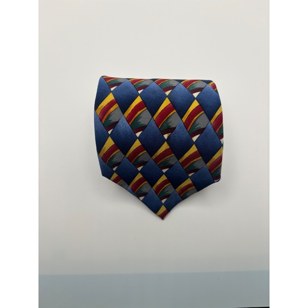 J. Garcia Mens Silk Necktie Blue Geometric Abstract Jerry Garcia Collection Tie